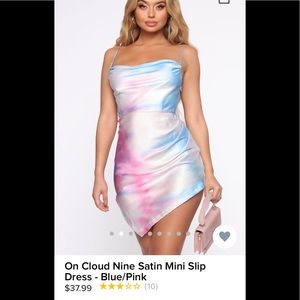 Fashion Nova On Cloud Nine Satin Mini Slip Dress